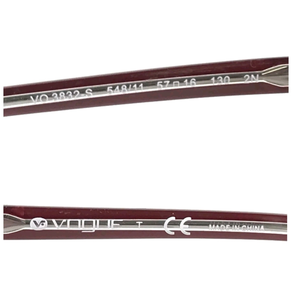 Vogue Large Sunglasses Silver & Red Frames - Picture 5 of 8